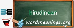 WordMeaning blackboard for hirudinean